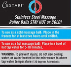 Massage Ball Hot Cold Roller Ball - Relieve Muscle Pain Fast - Stainless Steel Gel Balls for Heat or Ice Therapy-Feet Pain-Plantar Fasciitis-Back Ache-Myofascial Release–Deep Tissue Trigger Points