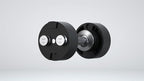 SNODE AD80 Drop Proof 80 lbs Adjustable Dumbbell Set -Adjustable Weights with Cast Iron Plates and Cradle, Knurled Handle, Fast Adjust, Compact Home Gym Equipment for Bench & Press