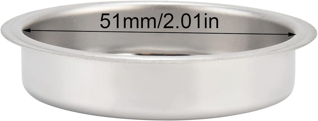 Coffee Machine Inserts, 51mm Stainless Steel Back Flush Insert Metal Blind Filter Coffee Blind Filter for Espresso Machine