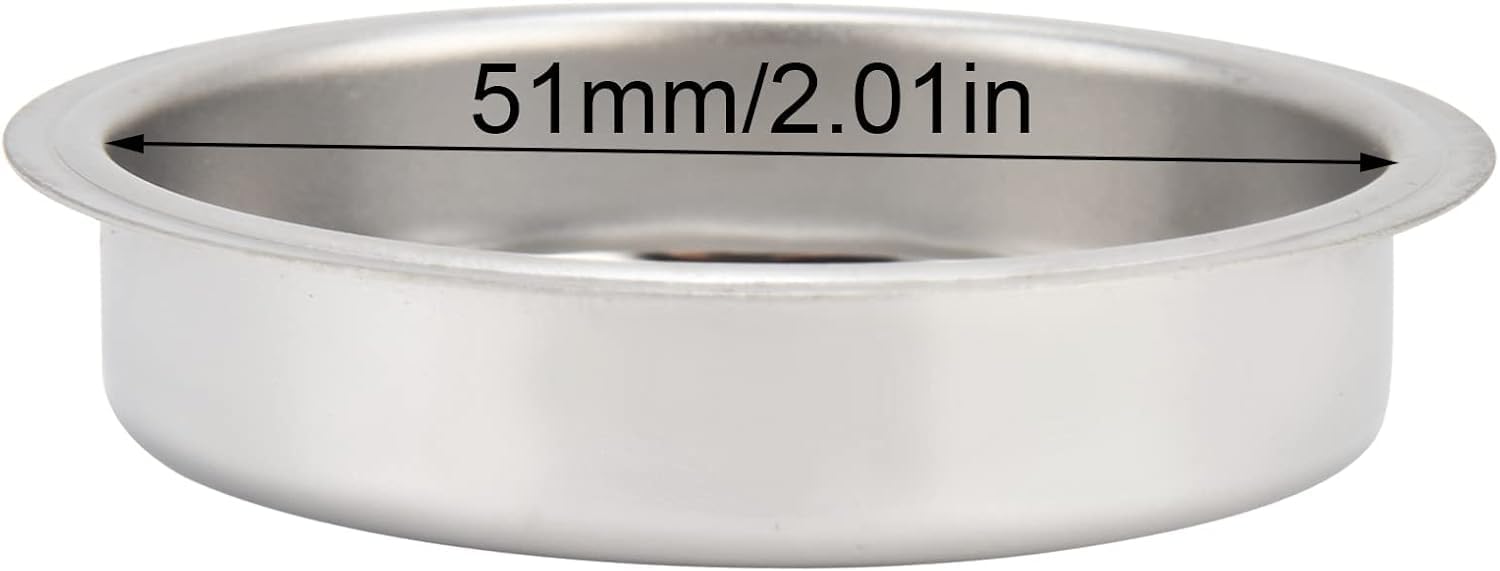 Coffee Machine Inserts, 51mm Stainless Steel Back Flush Insert Metal Blind Filter Coffee Blind Filter for Espresso Machine