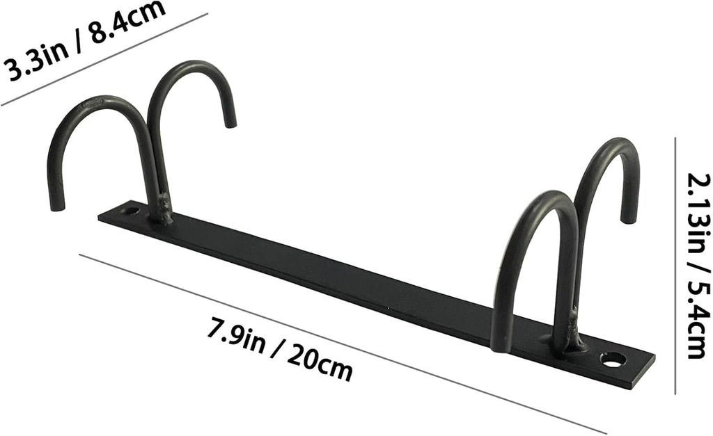 Mug Rack Under Cabinet 12 Mug Hooks Coffee Cup Holder Under Shelf Display Hanging Cups Organizer Hanger for Bar Kitchen Utensils - Black