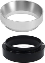 1pc Espresso Dosing Funnel 51/53/58mm Coffee Dosing Ring Aluminum Espresso Distribution Coffee Tool For Home Coffee Bar Shop College Dorm Room Apartment Essential Coffee Accessories (58mm, Black)