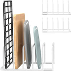 Cutting Board Organizer, 2Pcs Cutting Board Holder Rack Baking Cookie Pan Sheets Cooling Small Racks Storage Stand for Kitchen Cabinet Countertop Bakeware Organizer 7.87 x 7.2 x 3.15 White