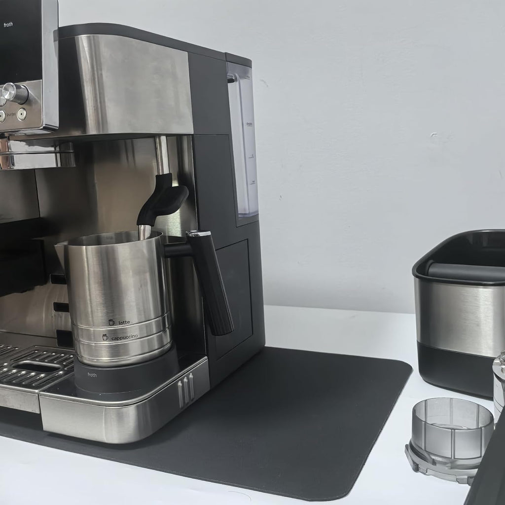 Espresso Coffee Mat for Ninja Luxe Cafe Accessories Breville Espresso Machine Accessories, 12x19 Inch Coffee Bar Mat for Countertop for Ninja Coffee Maker, Black