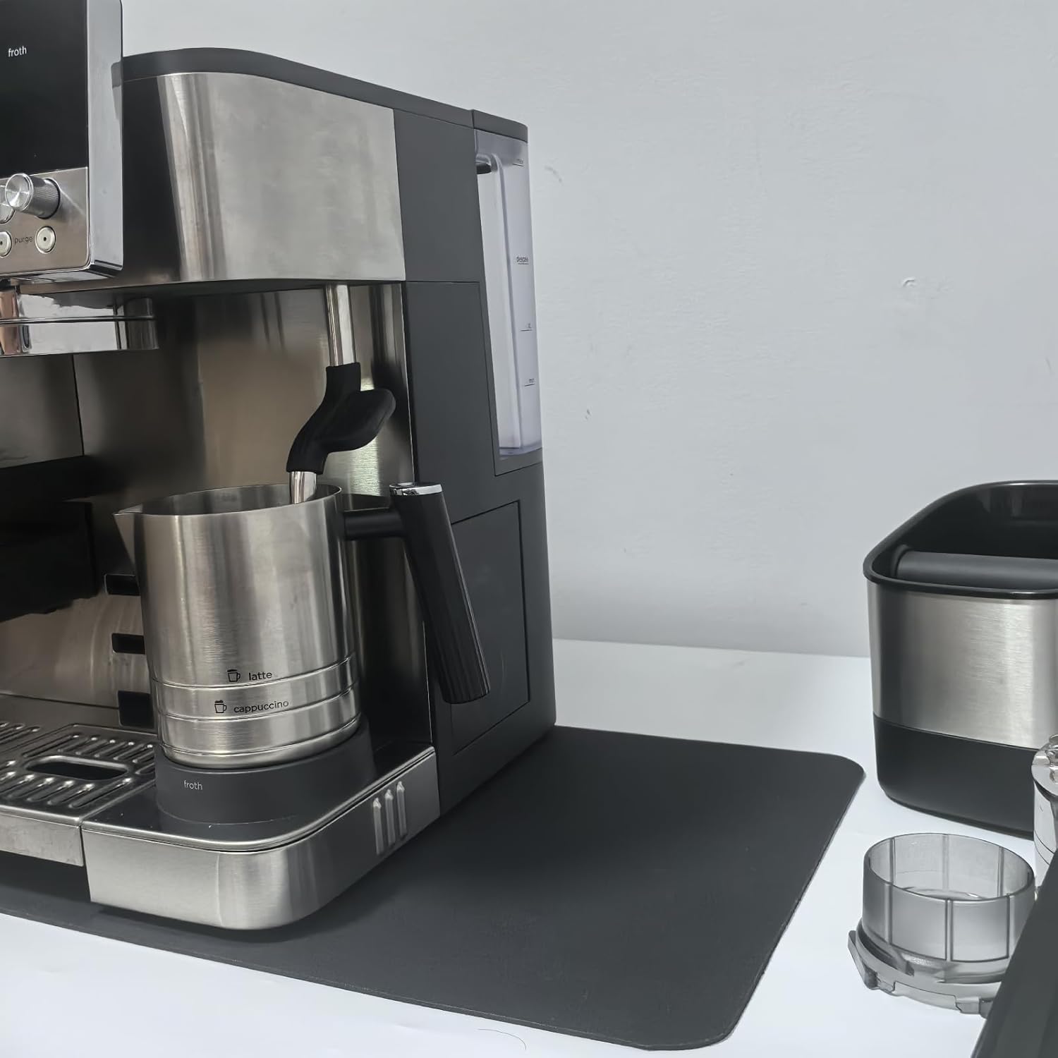 Espresso Coffee Mat for Ninja Luxe Cafe Accessories Breville Espresso Machine Accessories, 12x19 Inch Coffee Bar Mat for Countertop for Ninja Coffee Maker, Black