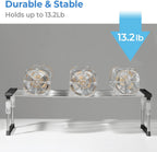 carrotez Expandable Cabinet Organizer, Set of 1 Width & Height-Adjustable Kitchen Cabinet Organizer Shelf, Stackable Kitchen Counter Shelf, 11.8~19.6 x 7.8 x 5.9~9" Black