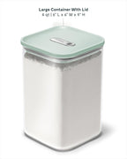 Caraway 4qt Glass Airtight Food Storage Container with Lid – Non-Toxic, BPA-Free Kitchen Storage Container – Stackable, Space-Saving Airtight Container for Dry Goods and More - Mist