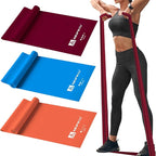 Resistance Bands,Professional Long Non-Latex Elastic Stretch Bands,Exercise Bands for Physical Therapy, Yoga, Pilates, Rehab, at-Home or The Gym Workouts, Strength Training