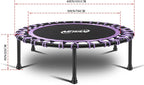 Newan 40"-48" Silent Mini Trampoline Fitness Trampoline Bungee Rebounder Jumping Cardio Trainer Workout for Adults-Max Limit 330lbs