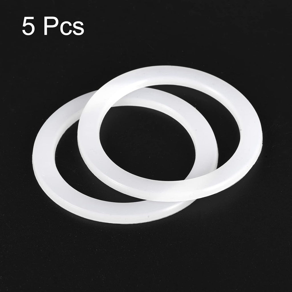 MECCANIXITY Gasket Seal Coffee Maker White Silicone Ring Replacement 56x73x3.3mm for 6-Cup Aluminium Coffee Pot, Pack of 5
