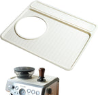 NOTSEK Tamping Mat for Breville 870/880, Silicone Top Mat for Breville Espresso Machine Accessories, Prevent Scratching, Beige