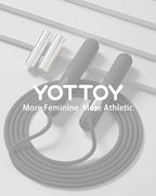 YOTTOY Skipping Ropes for Adults -Cordless Counter Jump Rope with Large Cordless Ball-Weighted Jump Rope for Women with LCD Display