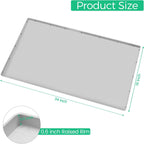 TRZZ Silicone Waterproof Under Sink Mat 34" x 19", Drip Tray and Cabinet Liner for Kitchen and Bathroom, Prevents Water Damage and Organizes Cabinets (Light Grey)
