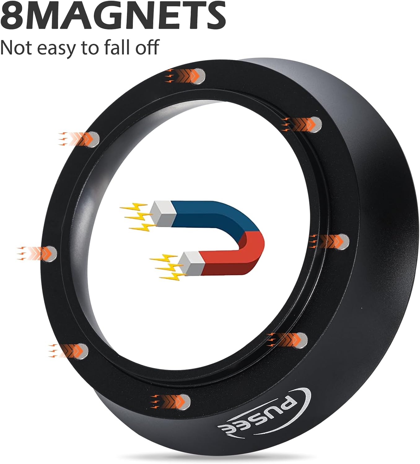 54mm Espresso Dosing Funnel & 53.5mm Puck Screen,PUSEE Coffee Dosing Ring Aluminum Metal,Reusable 1.7mm Thickness 150μm Espresso Puck Screen 316 Stainless Steel Fits 54mm Portafilter