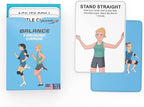 Balance Training Aid Cards: Great Training Drills for Better Stability and Movement. Core Strength Equilibrium Exercise Fitness Deck for Full-Body Exercises Balance Core Fitness
