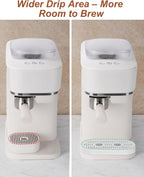 Drip Tray Lower & Extension for Philips Baristina Espresso Coffee Machine, Lower & Wider Base for Oversized Cups, PETG Material, Easy Clean