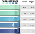 Resistance Bands for Working Out, Elastic Pilates Flexbands for Physical Therapy Yoga, Stretch Exercice Loop Bands for Booty Legs