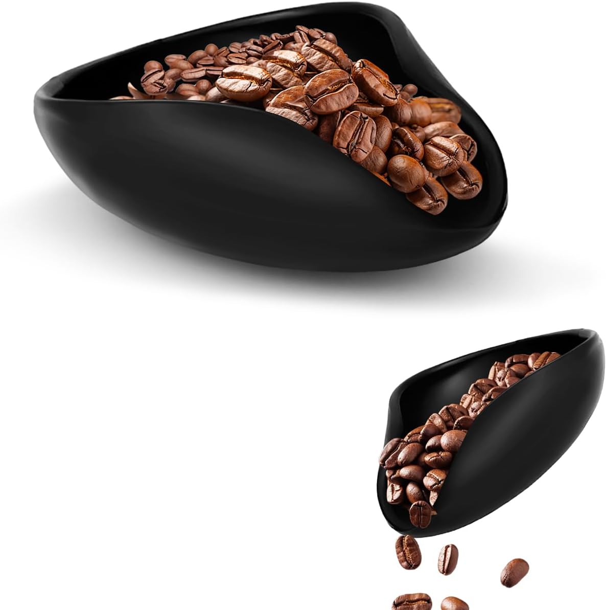 Coffee Dosing Tray, Food Grade Silicone Coffee Bean Dosing Cup for Barista Tool for Home, kitchen - Black