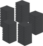 ZUPERIA 100% Cotton Terry Towels Cleaning Cloths, Pack of 50 (12" x 12") Multipurpose, Highly Absorbent, Reusable Cotton Rags, Bar Towels & Cleaning Rags for Everyday Usage (Grey)