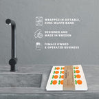 Nordhus Design Swedish Dishcloths, 5 Pack Oranges, Made in Sweden - Reusable, Washable Cellulose Cotton Kitchen Cloths - Replace Paper Towels, Wipes, Sponges, Dish Rags