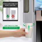Cup Dispenser, Wall Mounted Water Cooler Cup Dispenser for 3oz-5oz Disposable Cups, Bathroom Cup Holder, Plastic Paper Cup Holder with Adhesive/Screw Mount for Office, Hospital, Bathroom