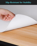 Pure White Plastic Table Cover Protector, 36" x 72" Waterproof Easy Flat PVC Desk Pad Mat, 1.5mm Thick Rectangle Vinyl Table Top Protector for Dining Room Table, Office, Dresser