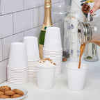 LITOPAK 270 Pack 10 oz Disposable Paper Coffee Cup, Drinking Cups for Water, White Paper Hot Coffee Cups, Suitable for Party, Picnic, Travel, and Events