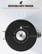 Airtight Coffee Canister, HAIOOU 22OZ Large Stainless Steel Coffee Bean Storage Container with Date Tracker, Measuring Scoop, 6Pcs CO2 Valves and Mini Tongs for Beans, Grounds, Sugar and more - Silver