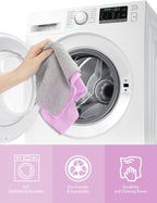 Fantasticlean Microfiber Cleaning Cloth Roll -75 pack, Tear Away Microfiber Towels, 12" x 12", Reusable, Washable, Scratch Free, Ultra Absorbent Dishcloth for Home Supplies, Car, Pet, Kitchen (Purple)