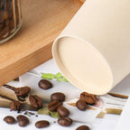 100 Count 12 oz Plant Fiber Disposable Light Brown Paper Coffee Cups, Perfect for Hot Drink, Hot Coffee, Hot Cocoa, Hot Tea, 12oz Water cups