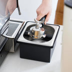 watchget Espresso Coffee Knock Box Durable Stainless Steel Dump Bin for Coffee Pucks Container with Removable Non-Slip Base Coffee Grounds Container for Home/Cafe, Small