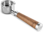 51mm Espresso Bottomless Portafilter with 3 Ear | Fits De’Longhi EC680 / EC685 Espresso Machine | Stainless Steel Basket and Walnut Handle | Espresso Accessories
