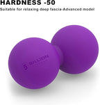 5BILLION FITNESS Peanut Massage Ball,Double Lacrosse Ball and Mobility Massage Ball for Physical Therapy - Deep Tissue Massage Tool for Myofascial Release, Muscle Relaxer, Acupoint Massage (Purple)