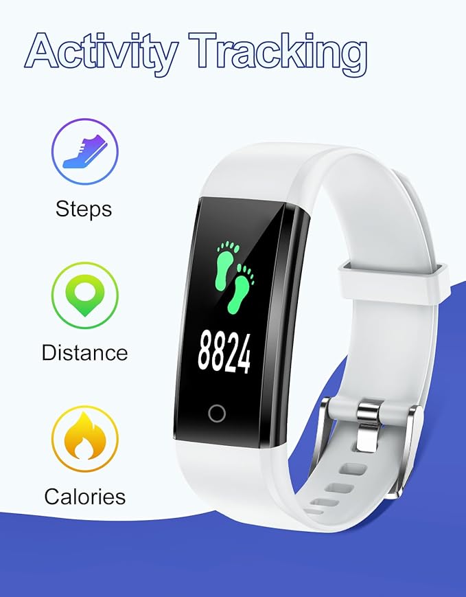 GRV Fitness Tracker Non Bluetooth Fitness Watch No App No Phone Required Waterproof Pedometer Watch with Steps Calories Counter Sleep Tracker for Men Women Parents