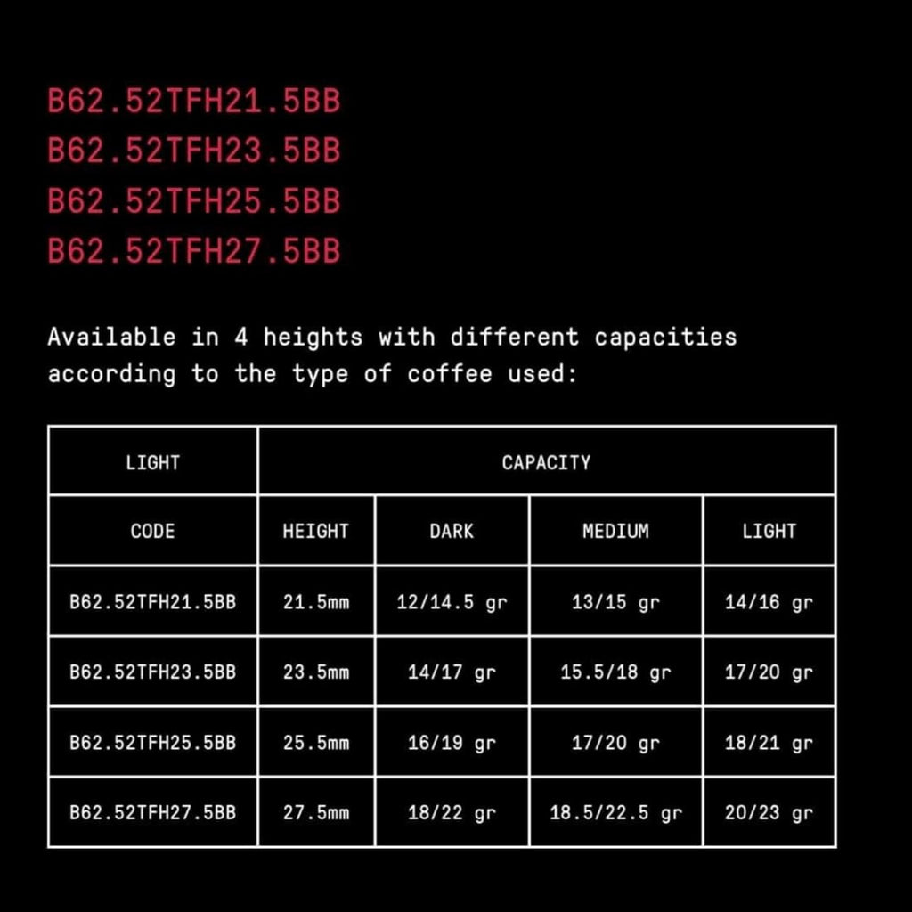 IMS Big Bang Precision Filter Basket made for Breville Sage 54mm bottomless portafilters, double espresso (h23.5)