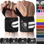 TECEUM Weightlifting 18" & 12" Wrist Wraps with Thumb Loop – Heavy Duty Wrist Workout Braces for Men and Women – Ideal for Powerlifting, Strength Training, Bodybuilding