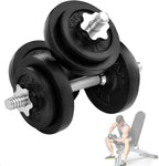 Yes4All Adjustable Dumbbell Set with Weight Plates/Connector - Exercise & Workout Equipment - Size Options 40lbs to 200lbs