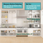 EVERIE Adjustable Bakeware Organizer Pot Lid Holder Rack for Pots, Cake Molds, Cutting Boards, Mats, Cookware, GS02SS, Pack of 2