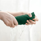 Artoid Mode 100% Cotton Dark Green Waffle Weave Kitchen Dish Cloths, 13x28 Inch Ultra Soft Absorbent Quick Drying Kitchen Dish Towels Set of 4