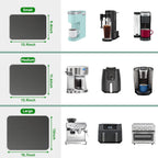 Appliance Slider 360° Rolling Tray for Coffee Maker- Bamboo Coffee Pot Slider Tray for Countertop Rotation Sliding Tray with Wheels, Appliances Mat Easily from Under the Cabinet, Brown (15.7"×13")