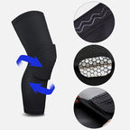Laiiqi Compression Knee Pads Leg Sleeve, Hex Knee Pads for Basketball Honeycomb Anti Collision Knee Pads Long Kneepads Non-Slip Football Knee Pads for Youth Adult