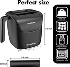 Ourokhome Knock Box Espresso Accessories, The Latest Patented Stainless Steel Espresso Machine Tool for Coffee Ground with Removable Knock Bar, Handle and Lid, Dishwasher safe, 4.8 inch (Black)