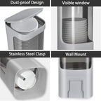 Cup Dispenser, Wall Mounted Water Cooler Cup Dispenser for 3oz-5oz Disposable Cups, Bathroom Cup Holder, Plastic Paper Cup Holder with Adhesive/Screw Mount for Office, Hospital, Bathroom
