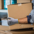 DULFINE Men's Grey Seamless Knit Protective Gloves, 60 Pairs, Medium