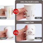 Lamosi 180 Pack 16 OZ Coffee Cups, Disposable Paper Cups for Hot/Cold Beverage, Disposable Cups 16 oz, Leak-Free Paper Coffee Cups for Cafe, Restaurant, Office and Home