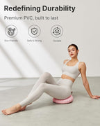 Wobble Cushion-Stability Wiggle Seat with Pump,Balance Disc for Yoga Core Training, Posture Correction, Sensory Focus, Wobble Seat for Office or Classroom Use