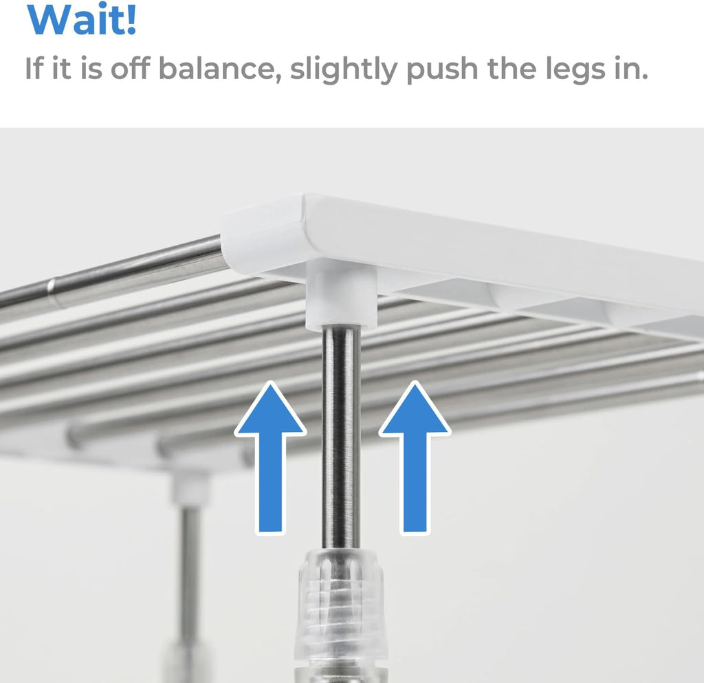 carrotez 2 Pack Expandable Cabinet Organizer, Set of 1 Width & Height-Adjustable Kitchen Cabinet Organizer Shelf, Stackable Kitchen Counter Shelf, 11.8~19.6 x 7.8 x 5.9~9" White