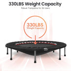 BCAN 38"/40''/48'' Foldable Mini Trampoline Fitness Trampoline with Safety Pad,Rebounder Exercise Trampoline for Adults Indoor/Garden Workout,Max Load 300lbs/440lbs