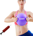 Pilates Ball 8 inch, Small Exercise Ball for Between Knees with Needle Pump for Core Workout & Physical Therapy Yoga PT