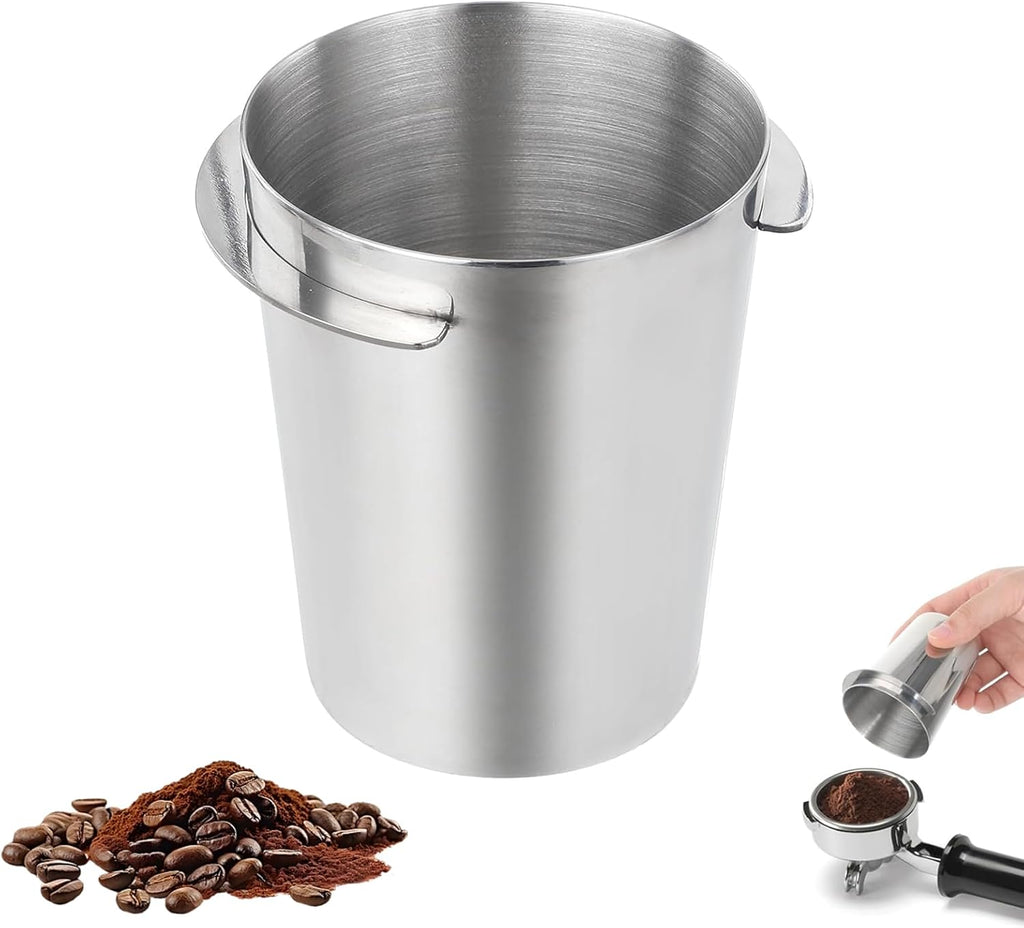 Coffee Dosing Cup, 53mm Coffee Powder Feeder Stainless Steel Espresso Dosing Cup Compatible with 54mm Portafilter